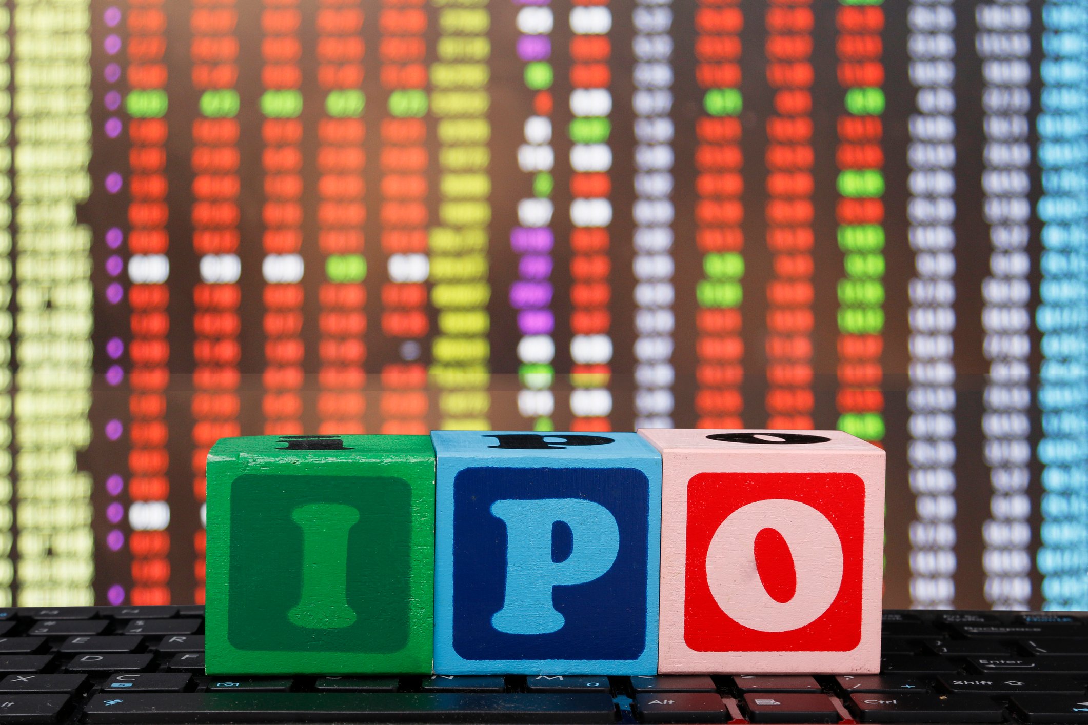 IPO spelled out in blocks