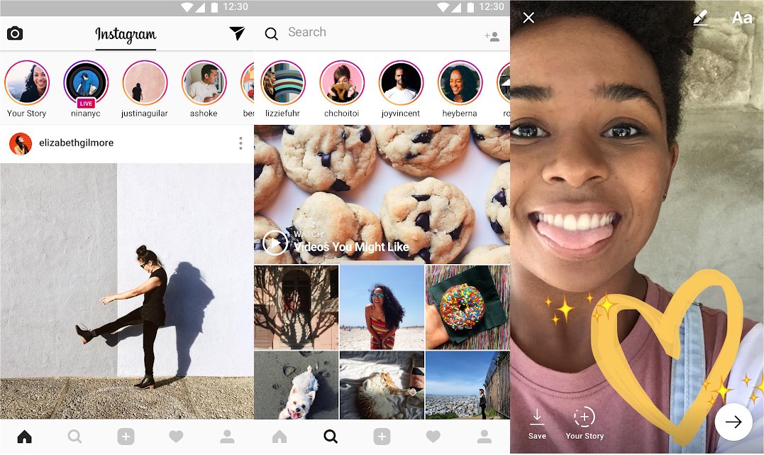 Instagram's mobile app.