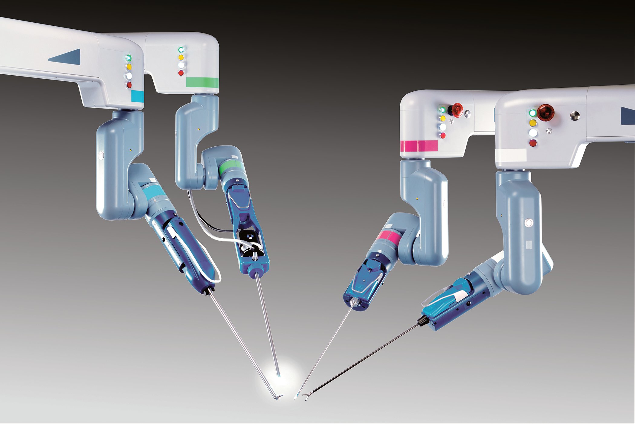 Four arms of the Senhance surgical system