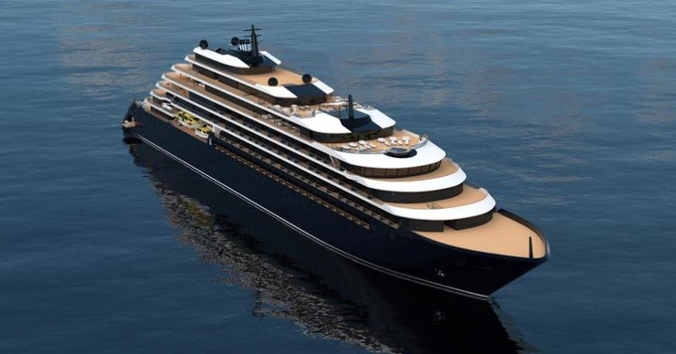 Rendering of prototypical Ritz-Carlton yacht.