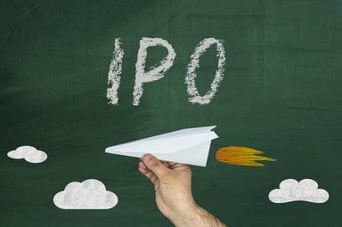 IPO on chalkboard