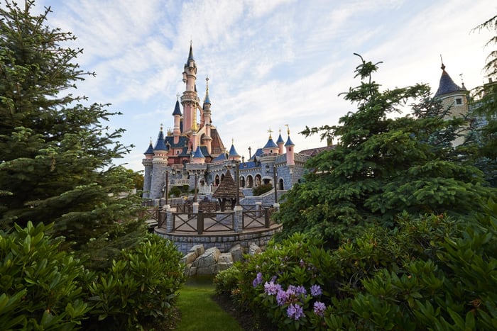 Disney's Fairy-tale castle at Disneyland Paris.
