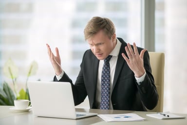 Puzzled businessman