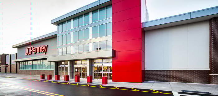 The exterior of a J.C. Penney store.