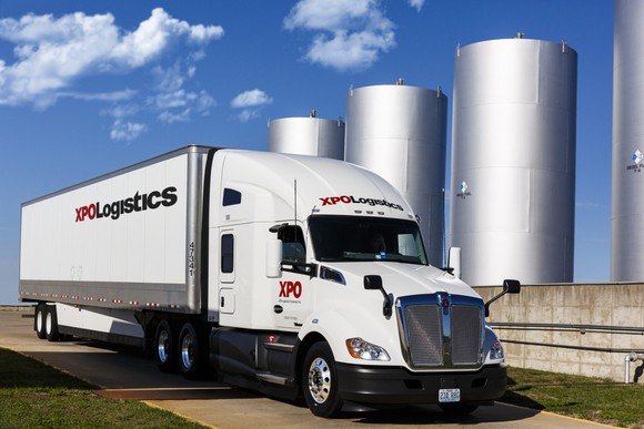 XPO Logistics tractor trailer