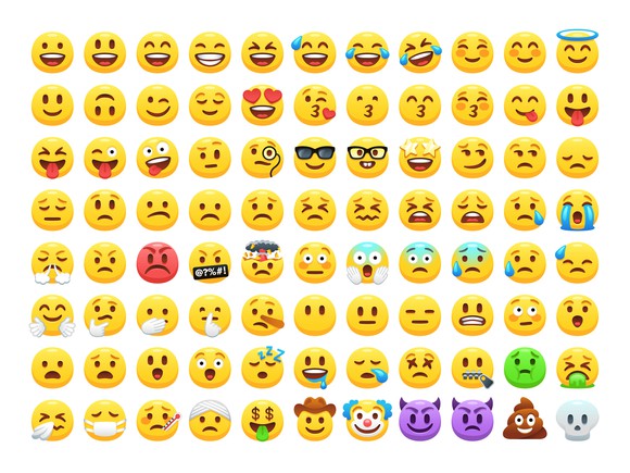 Lines of emojis