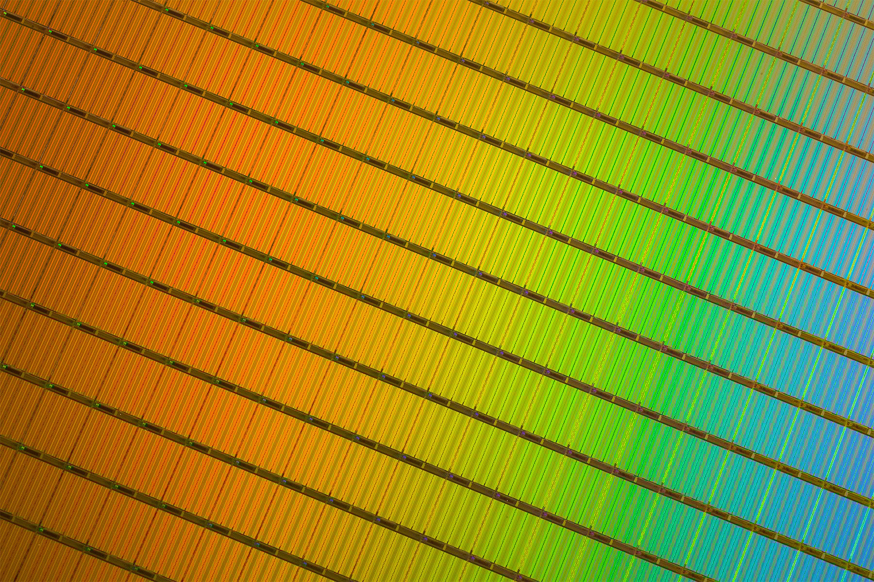 A wafer of 3D NAND flash.