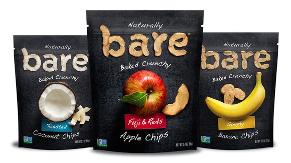 Three different Bare snacks