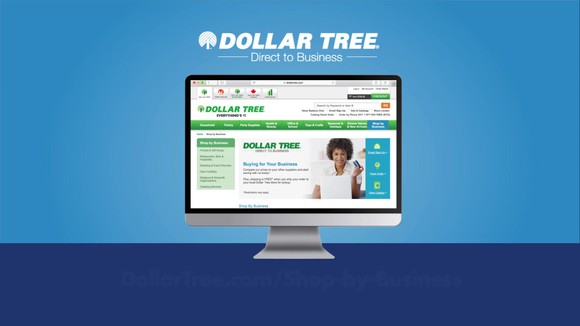 Computer screen showing Dollar Tree's web portal.