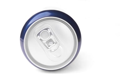 Close Up View of Energy Drink Can Pull Tab