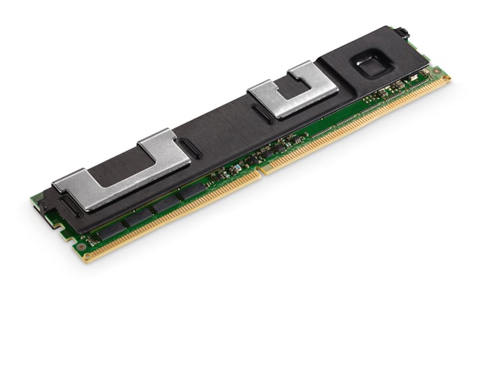 An Intel Optane DC Persistent Memory module.
