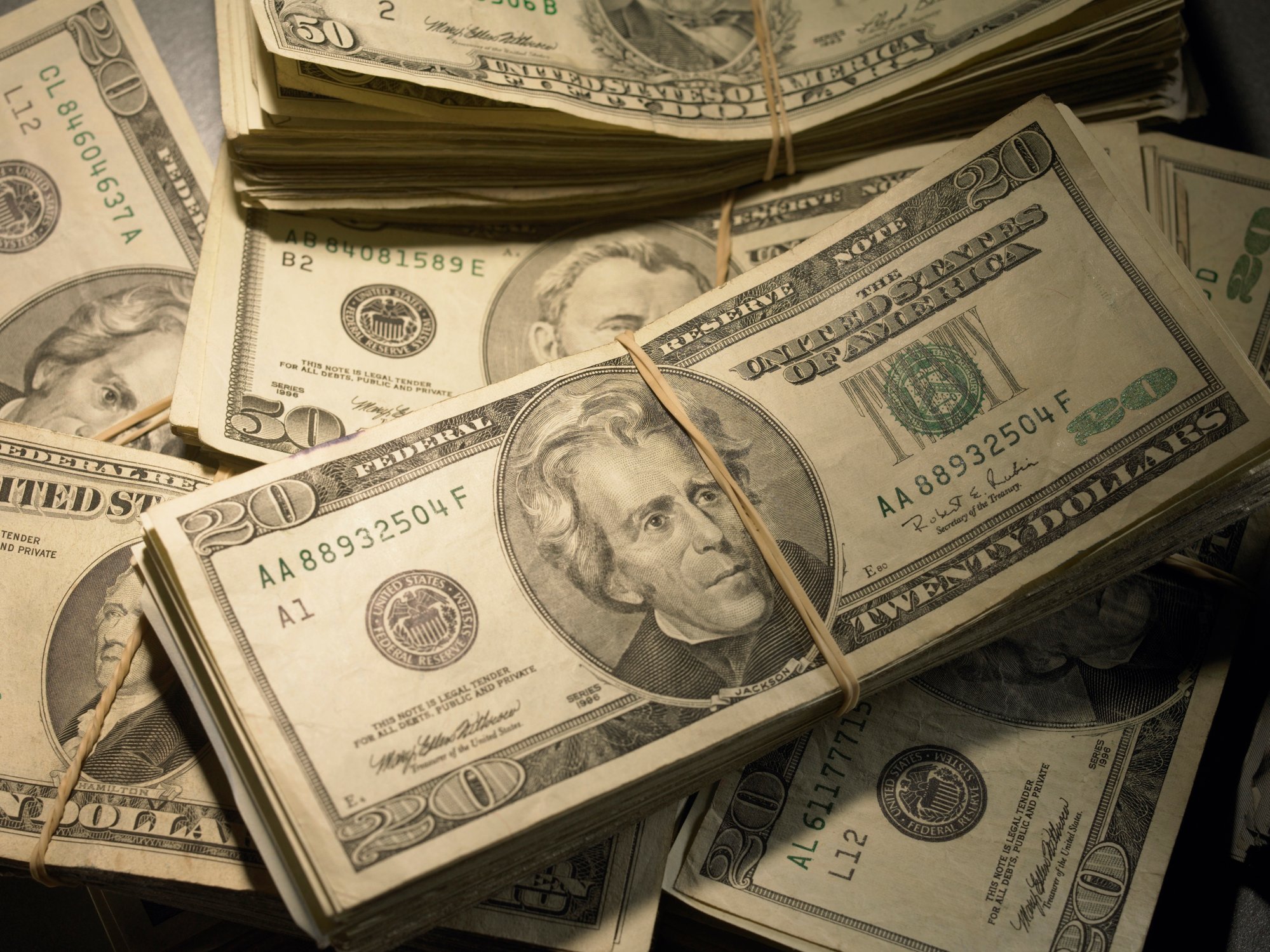 Stacks of cash.