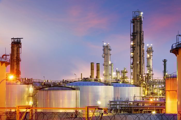 Refinery at twilight
