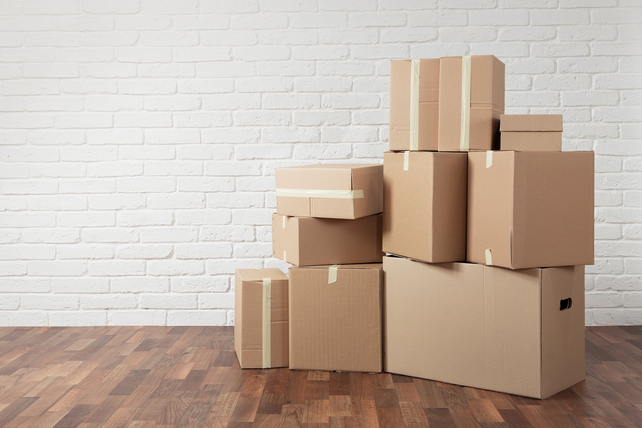 Stack of cardboard boxes 