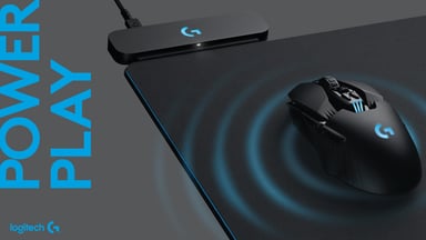 Logitech wireless mouse and mouse pad