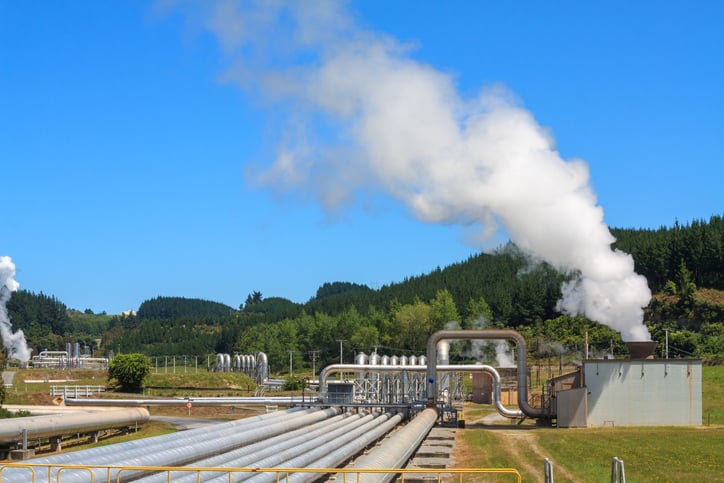A geothermal power plant.