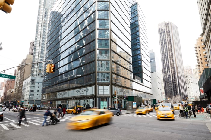 Exterior of Nordstrom Men's Store in New York City.