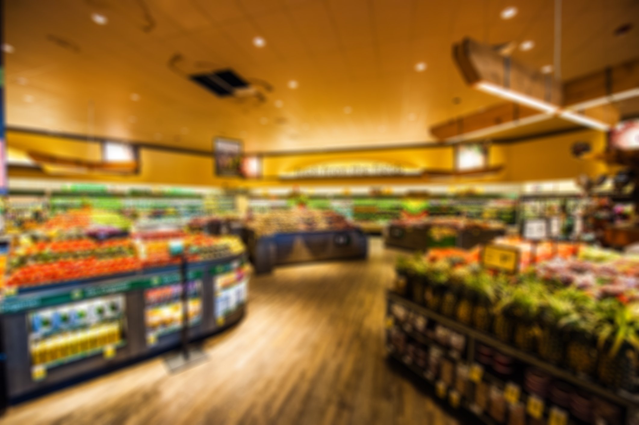 The produce section of a supermarket