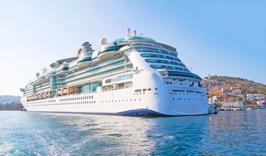 Cruise Ship Off an Island