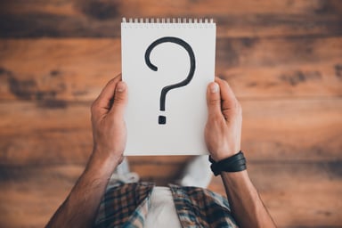 Notepad with question mark