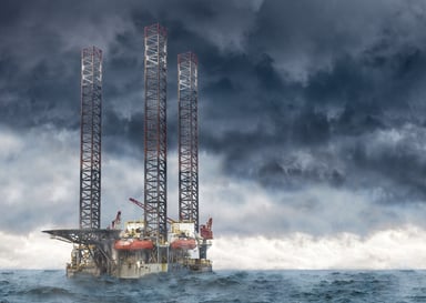 jackup drilling rig offshore stormy seas 1500