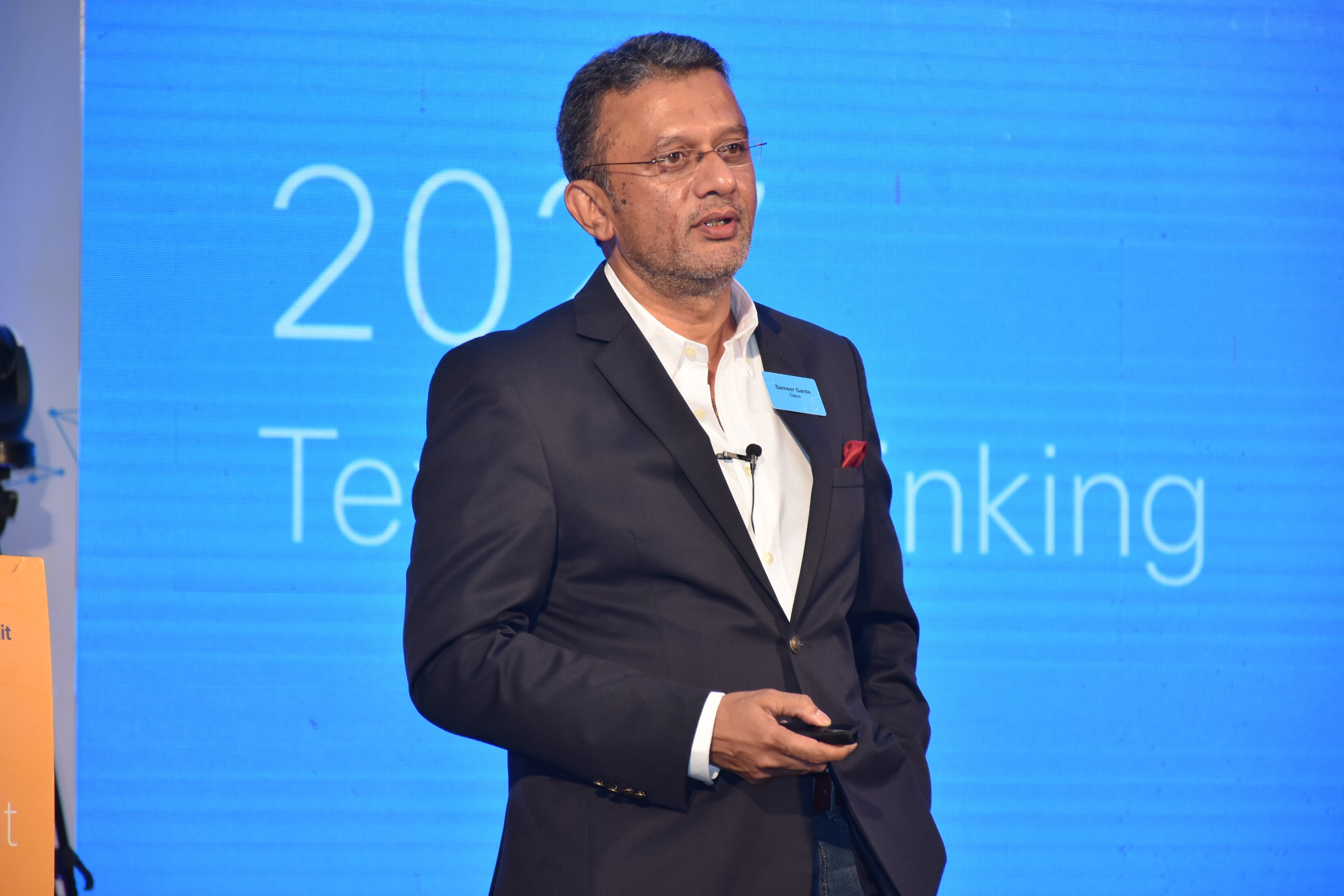 President of Cisco India and SAARC, Sameer Garde, at the Cisco India Annual Media and Analyst Summit.