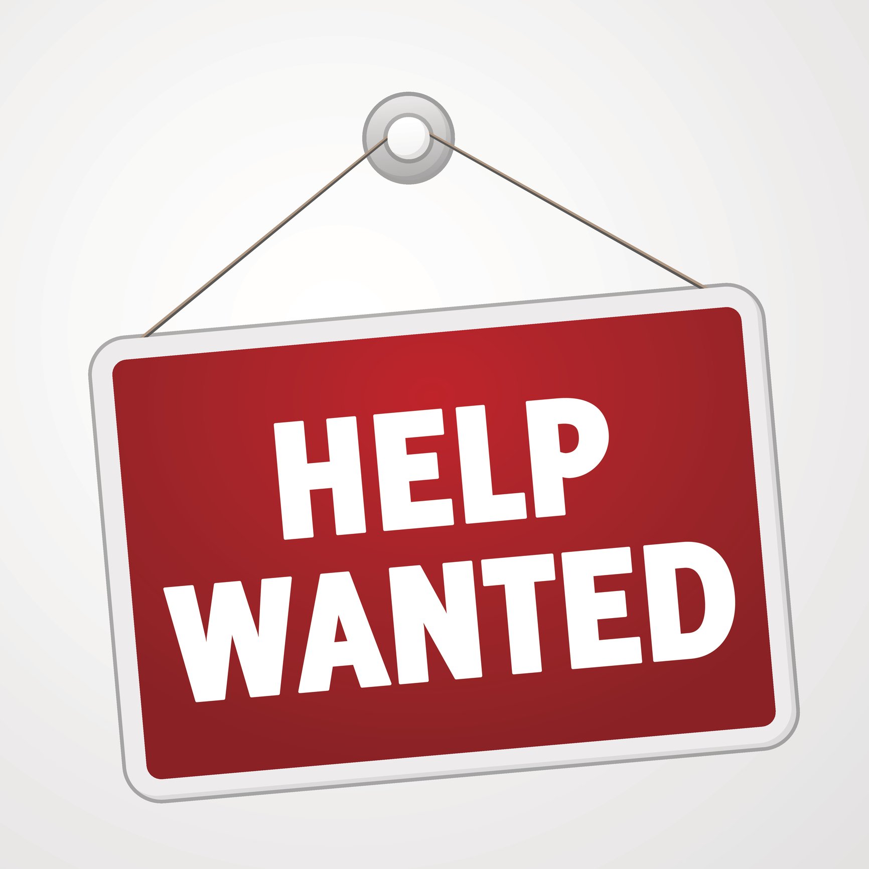  A help wanted sign