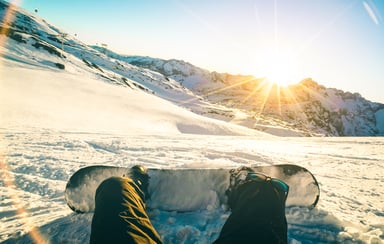 Snowboarder on a Mountain