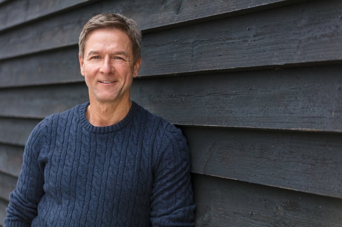 Middle-aged man smiling