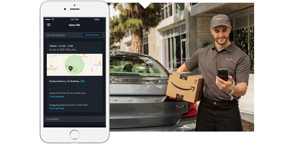 Amazon.com delivery using key trunk service