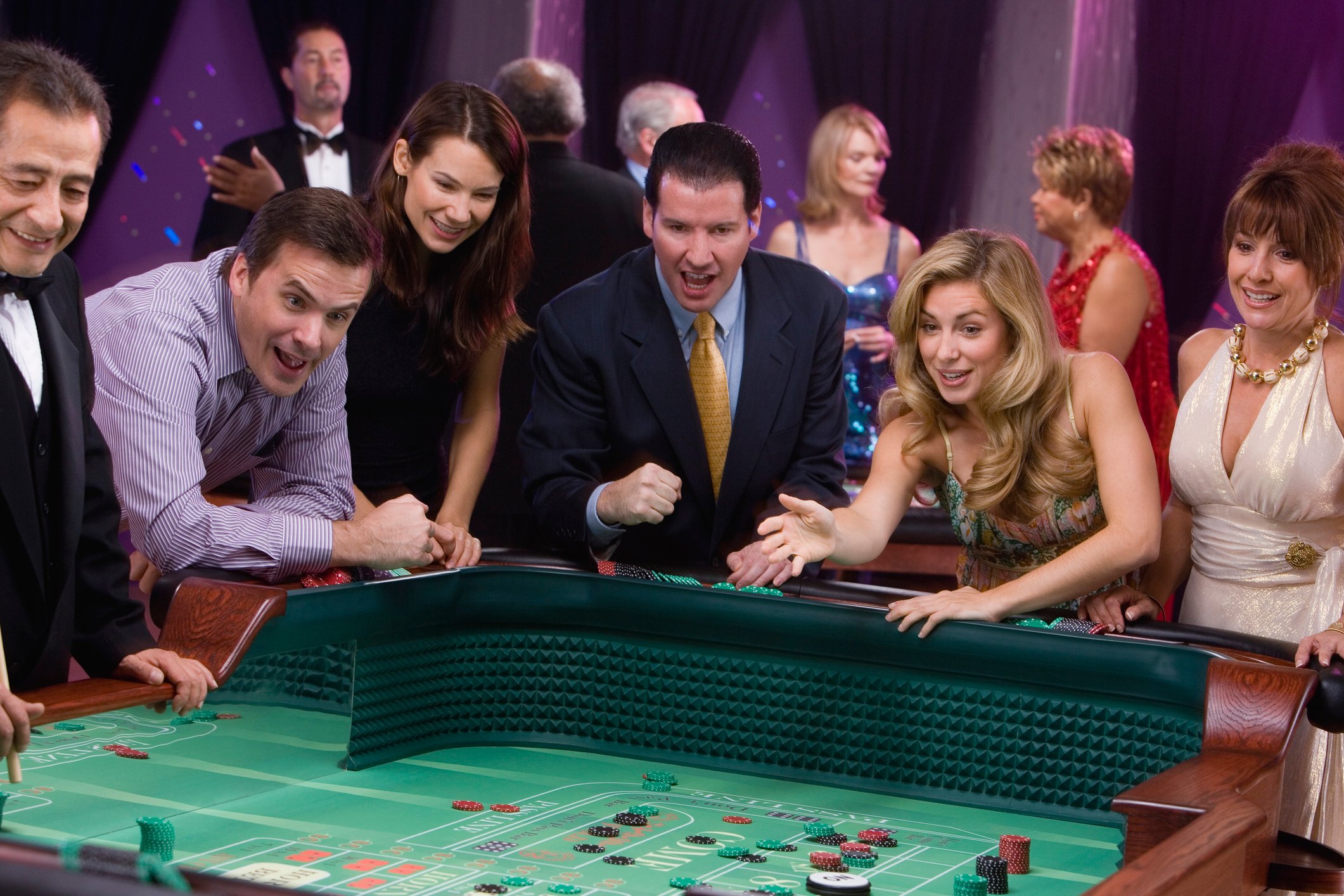 People betting in a casino