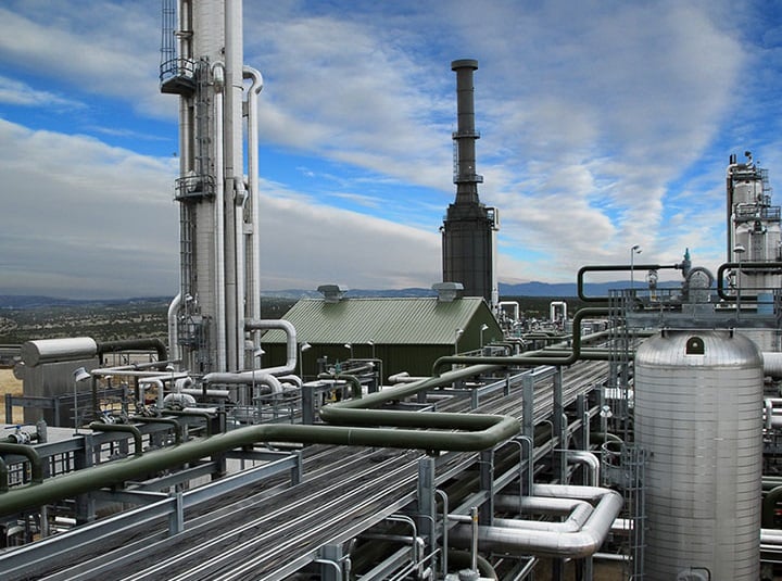 Chart equipment at gas processing facility.