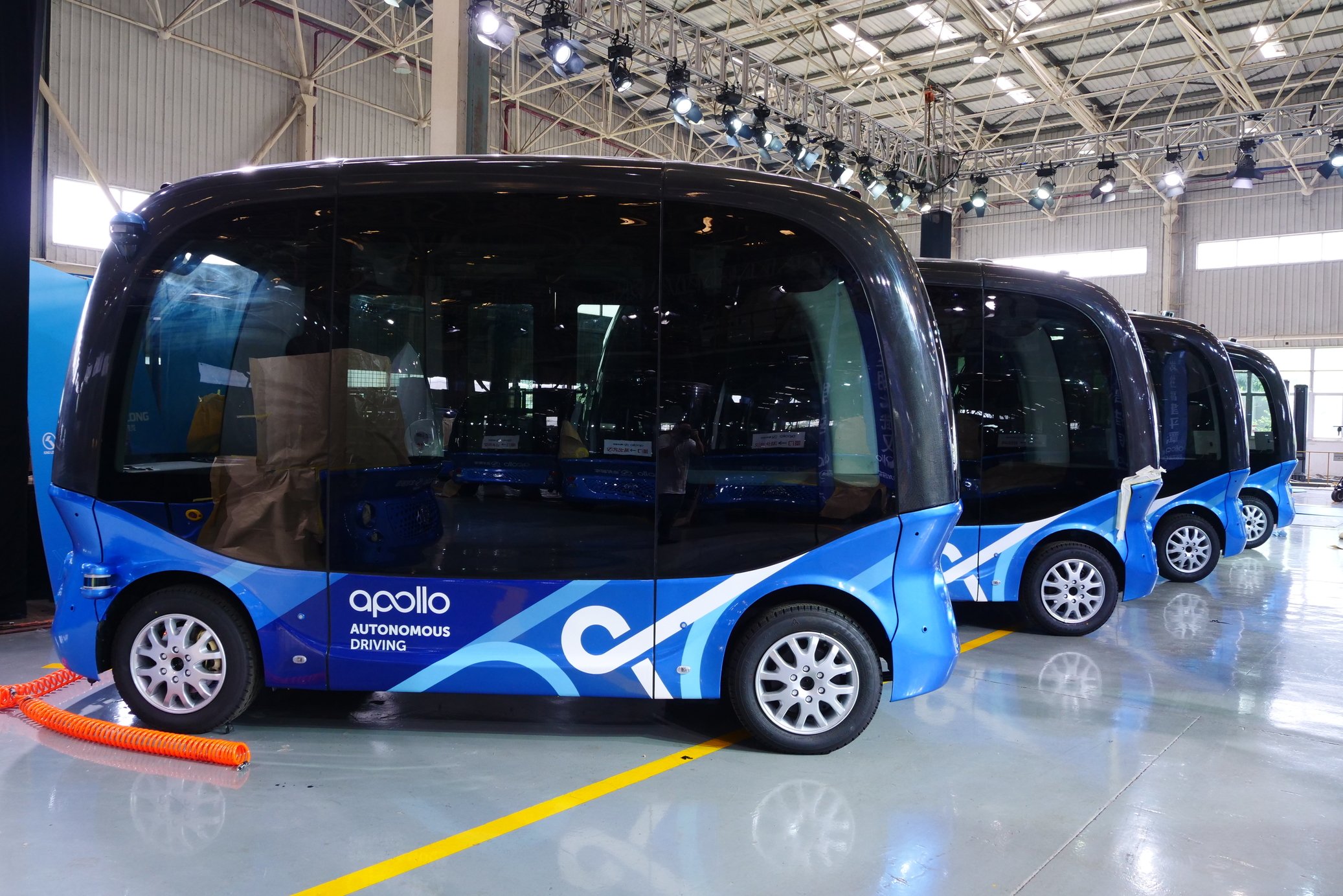 Baidu's Apolong self-driving minibus.