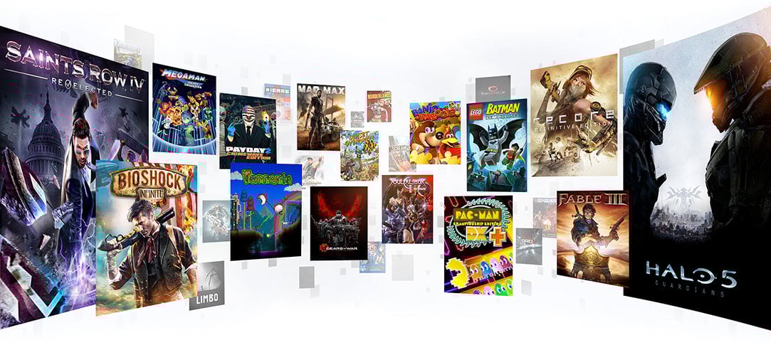 An array of some of the games included in Microsoft's Game Pass.