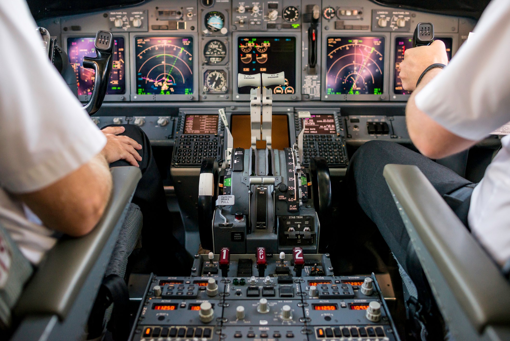 A Boeing 737 Cockpit.