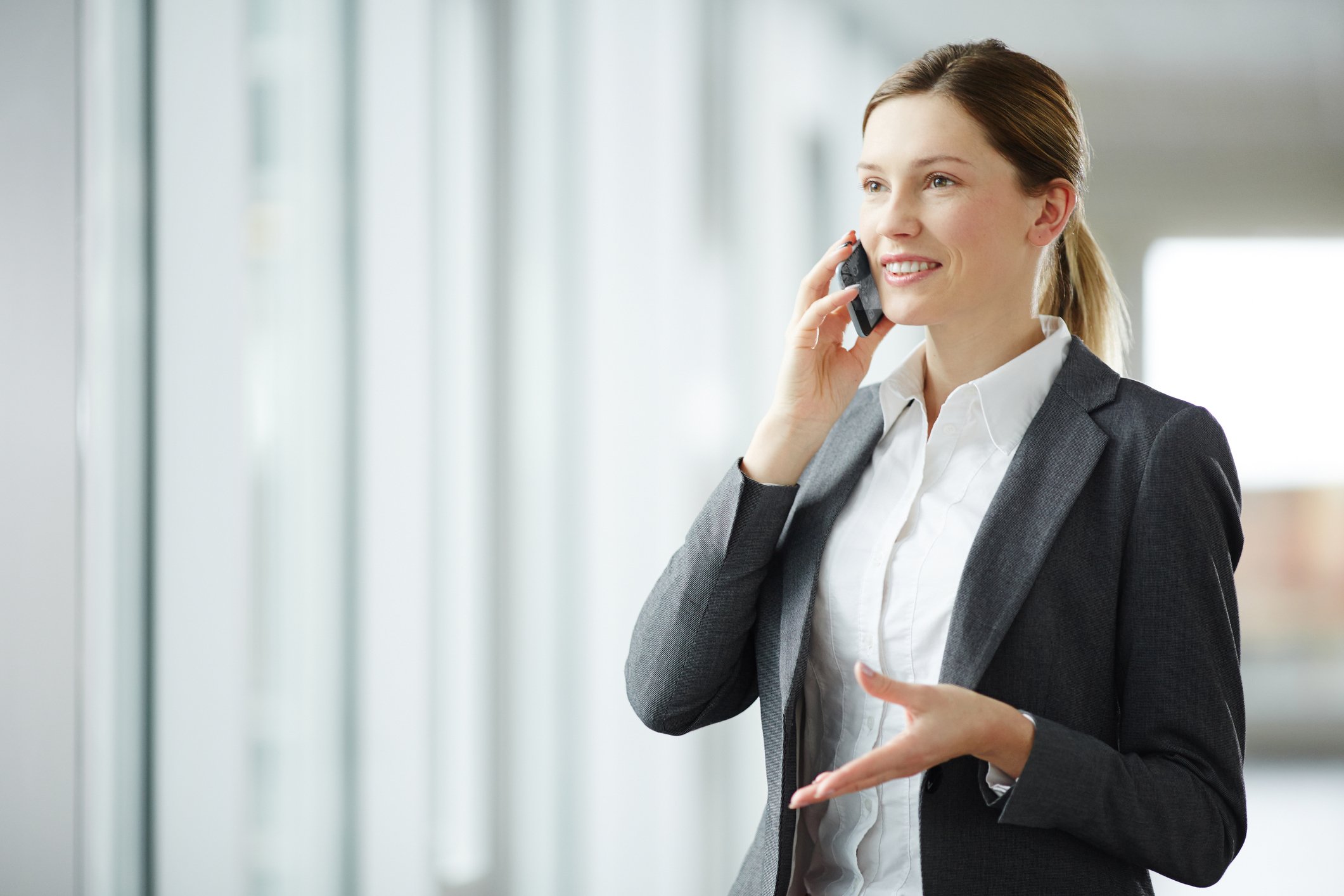 Businesswoman talking on phone