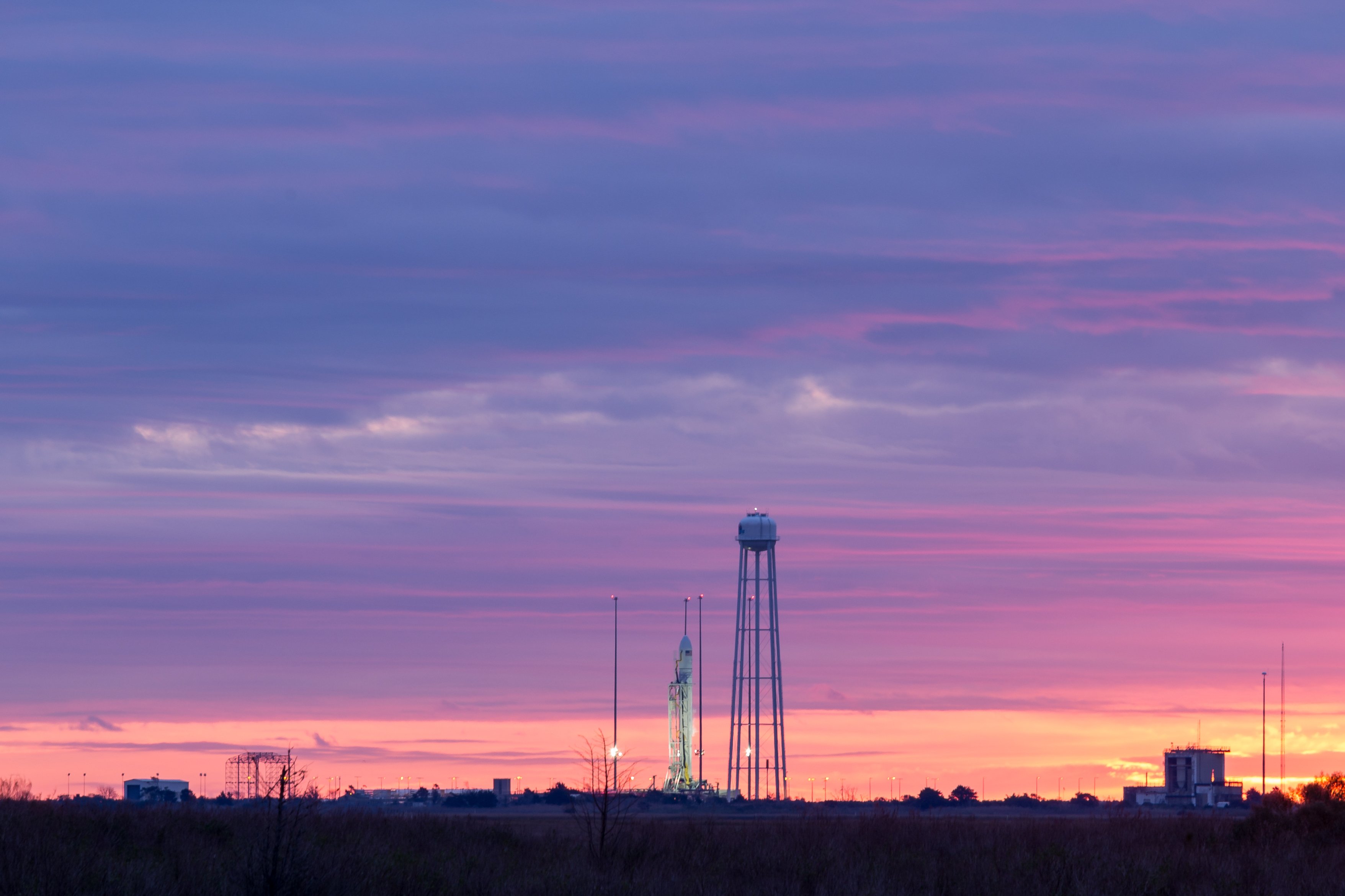 Antares rocket on launch pad