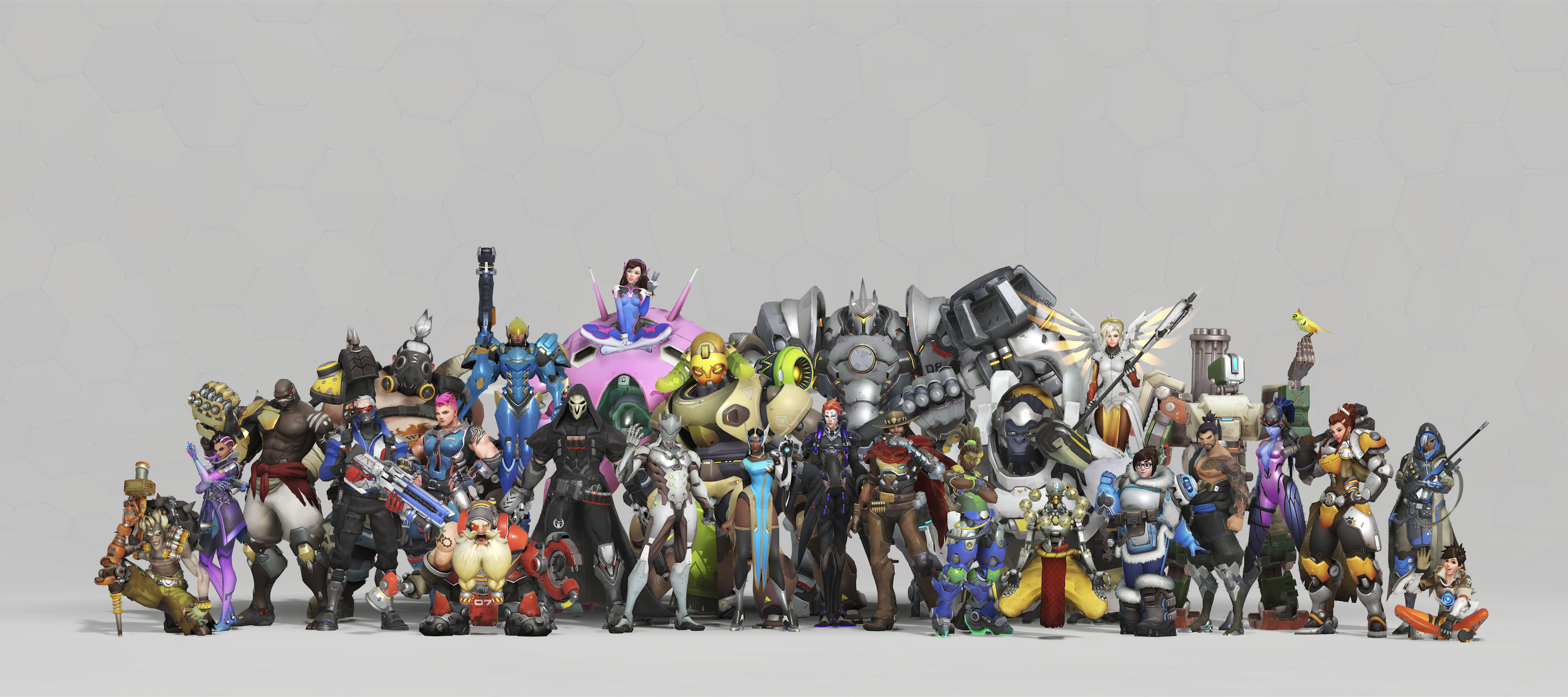 Cast of characters from Activision's Overwatch video game.