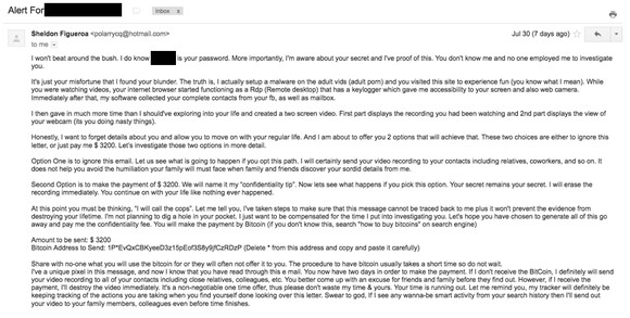 Email from hacker