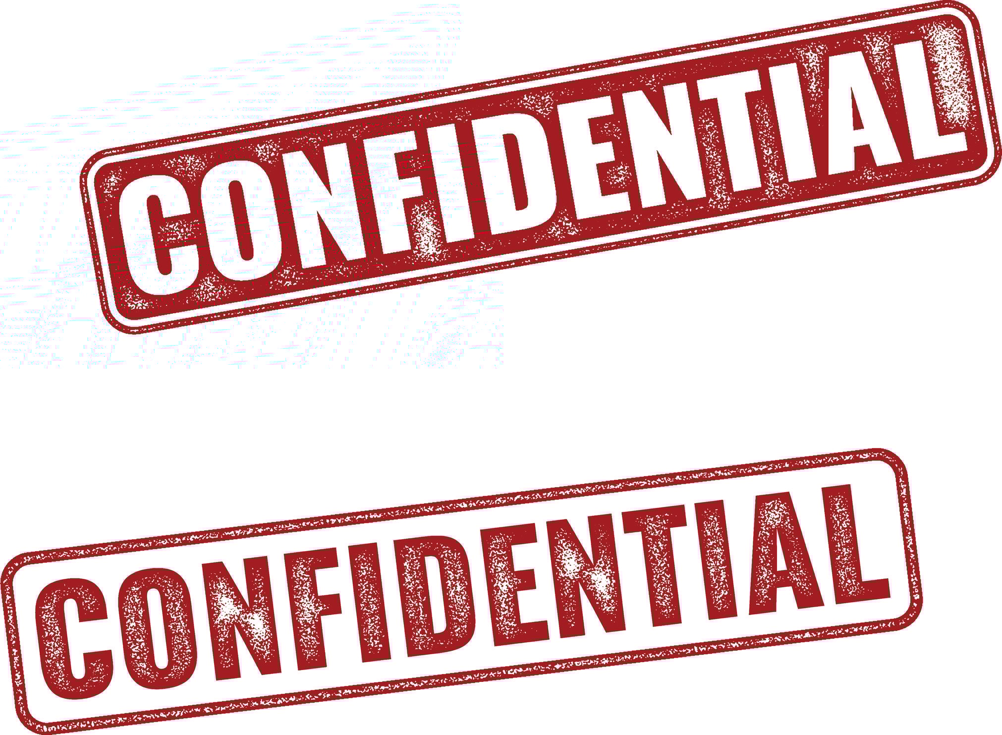 Red confidential stamp