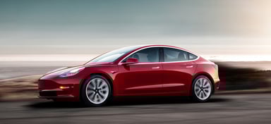 Model 3 - Red Driving Sunset