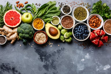 Foods on a large Table