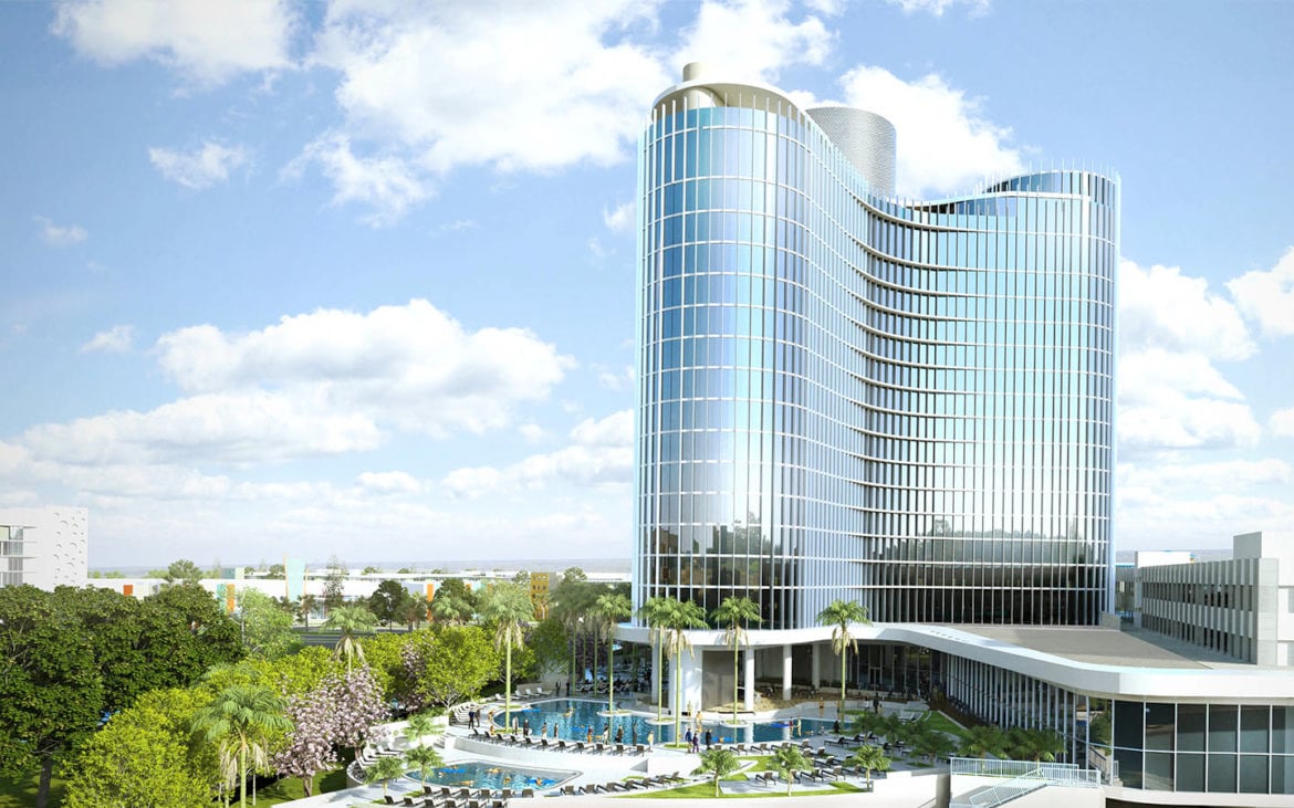 Concept art of Aventura, Universal Orlando's sixth resort.