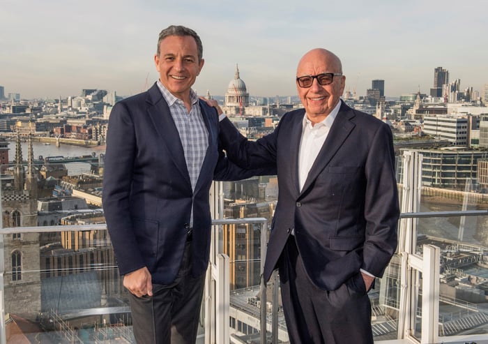 Disney CEO Bob Iger and Fox chairman Rupert Murdoch. 