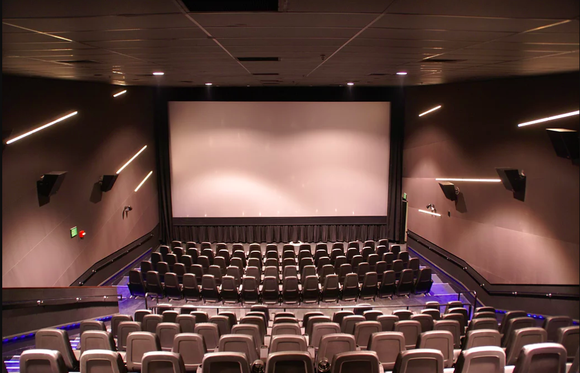 Interior of a Landmark Theatres screen.