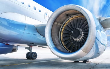 Aircraft Engine Close Up