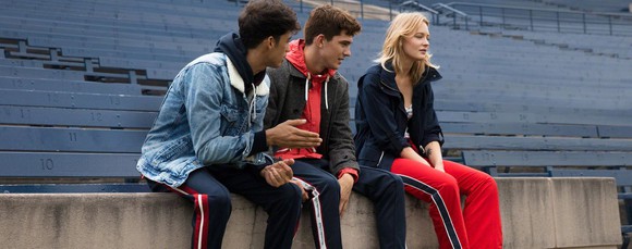 A&F varsity wear.