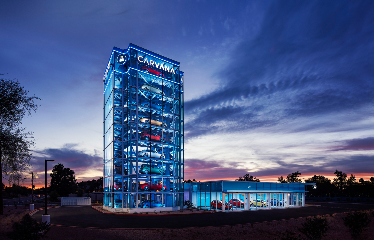 Carvana's vehicle vending machine in Tempe, Arizona.