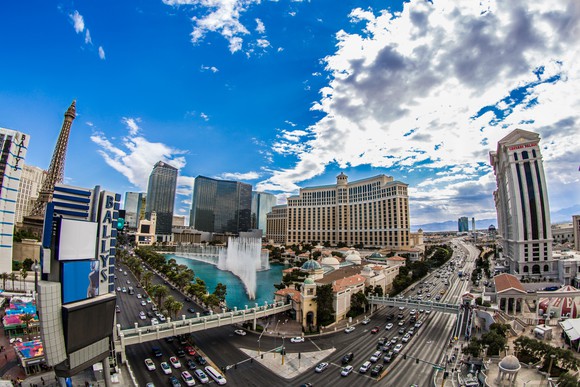 Panoramic of Las Vegas Strip. 