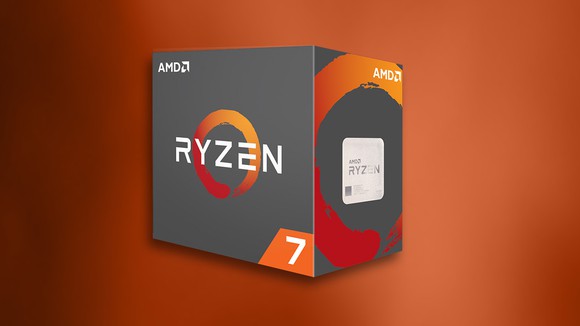 A boxed AMD Ryzen 7 CPU.